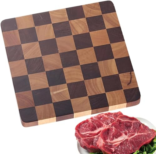 Planche à découper en damier, planche à découper les grains, planche à découper les grains en bois antidérapant, planche à découper les céréales, planche à charcuterie au fromage, outils et gadgets de