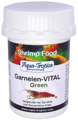 Aqua-Tropica Garnelen-VITAL Green - Garnelenfutter I Natürliche Inhaltsstoffe I Fördert gesunde Entwicklung I 35g