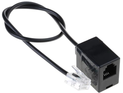 XFUYI RJ45 a RJ11 Adattatore convertitore Cavo Connettore, Ethernet a Linea Telefonica Connettore RJ45 8P8C Maschio a RJ11 6P6C Femmina Cavo
