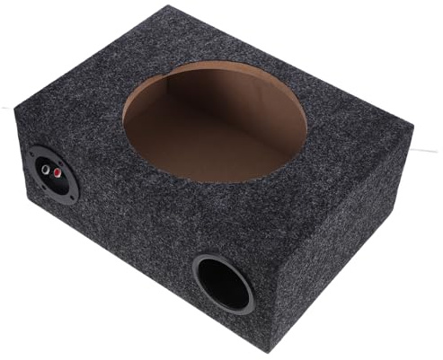 Mikinona Caisson Basse pour Voiture Boîtier Subwoofer Ultra Mince Bois et Abs Enceinte et Facile à Installer Améliore la Qualité Sonore et Lesthétique Intérieure Automobiles
