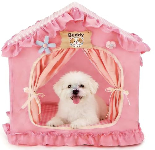 Iptienda Tienda de campaña para mascotas, tienda de campaña para perros, cueva para gatos, cueva para perros, cueva para gatos, cueva para gatos, cueva con cojín agradable, lavable y extraíble, casa