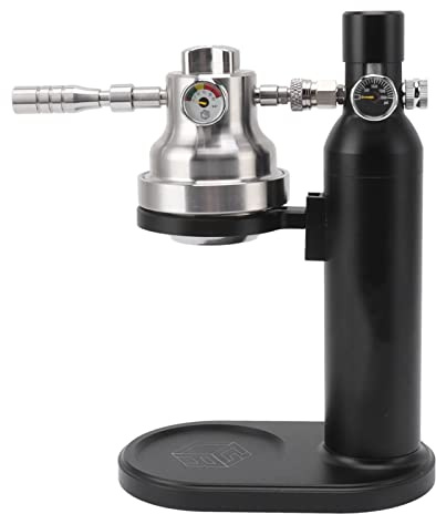 Aumotop Caffettiera, Mini Macchina da caffè Pneumatica Manuale Portatile Caffettiera da Campeggio in Acciaio Inossidabile Collegare Bombole di CO2 Pompe Ad Aria per Esterno