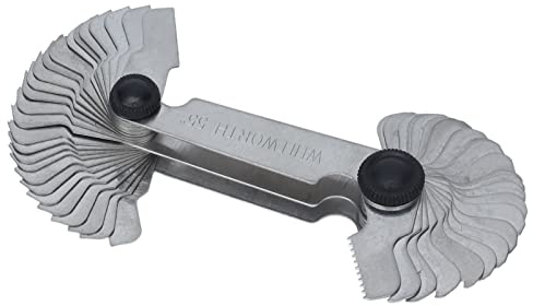 Calibre de paso de rosca Calibre de rosca profesional Calibres de tornillo métricos Juego de herramientas de medida Calibres de rosca de acero inoxidable Calibre de tornillo