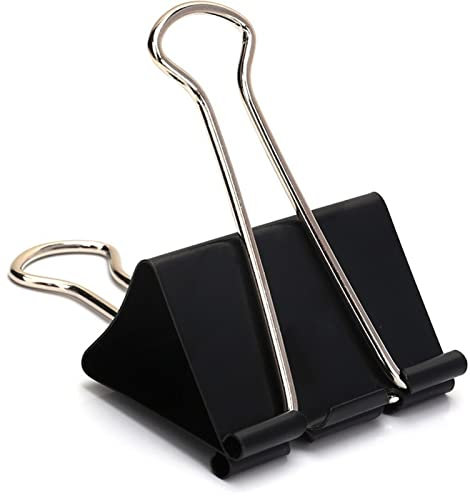 Extra Large Binder Clips 2.4 Inch (24 Pack), Upgrade Giant Paper Clips Big Clips Paper Clamps for Office and Home Supplies, Black