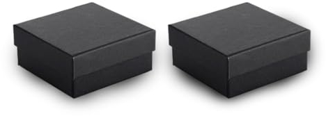 ZKGYUS 2 Pièces Boite Cadeau Vide,Boite Cadeau Bijoux,Simple et Pratique, Discret et Unique, Très Approprié pour Le Stockage de Bijoux (8CM*8CM*2CM)