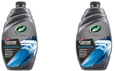 Turtle Wax Hybrid Solutions Ceramic Wash & Wax Car Shampoo 1.42 53340 - Car Cleaner with Ceramic Protector, Easy Rinse Formula That Removes Road Dirt & Leaves A Clean Glossy Finish (Pack of 2)