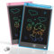 TECET® 2 Pcs Pizarra Mágica Infantil 12 Pulgadas + Guía de 100 Dibujos para pintar | Pizarra Magnética Infantil para Niños | Tablet Led Digital de Dibujo, Azul y Rosa.