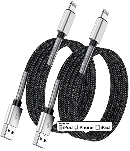 iPhone Ladekabel 3M, 2Pack Lang USB A to Lightning Kabel Original, 3m Apple Schnellladung Ladekabel für Apple iPhone 14 Pro Max/13/12 Mini/11/XS/XR/X/8 Plus/7/6s/6/5S/5, iPad
