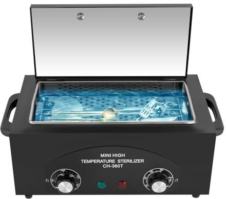 300W Sterilisateur Materiel Onglerie Stérilisateur Bocaux Stérilisateur à Air Chaud avec Minuterie Stérilisateur à Chaleur Sèche Stérilisateur pour Outils à Ongles