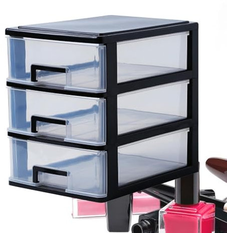 Scatola portaoggetti per trucco da bagno, cassetti trasparenti per cosmetici - Cassetti portaoggetti Scatola portaoggetti trasparente a più livelli | Organizer per trucco da appoggio impermeabile per