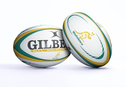 Balon Rugby Australia Replica Oficial Gilbert, Talla 5 - Australia Wallabies