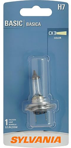 SYLVANIA - H7 Basic - Halogen Bulb for Headlight, Fog, Daytime Running Lights, and Cornering Applications (Contains 1 Bulb)