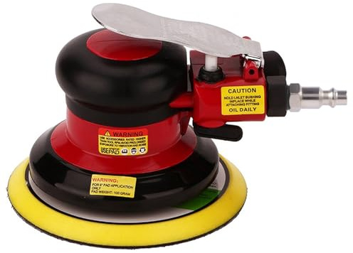 Professional Air Random Orbital Palm Sander, Dual Action Pneumatic Sander, Low Vibration, Heavy Duty