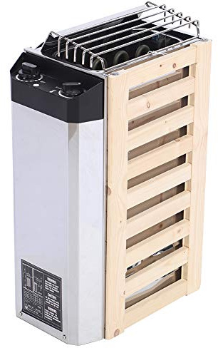 Mxtech Stainless Steel Sauna Stove Heater 220V-240V 3KW -Internal Control Type Heating Tool for Sauna Room, 176.5-317.8 Cubic Feet Home Hotel Sauna Room Spa Shower
