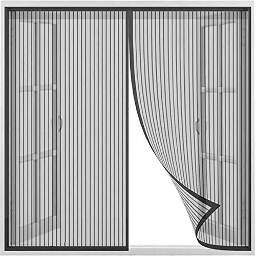 Moustiquaire Fenêtre Magnétique 150x150cm, Rideau Moustiquaire Aimantée Pour Porte Balcon Porte Patio Porte Patio
