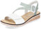 Rieker Damen Klassische Sandalen V3660, Frauen Sandalen,Sommerschuhe,Freizeitschuhe,offene Schuhe,Strandschuhe,grün Kombi (52),36 EU / 3.5 UK