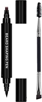 Beard Filler Pen Pencil Brush Filling Kit Long-Lasting Waterproof Black for Gaps Thin Patchy Men Gift 2PCS,Beard Filler