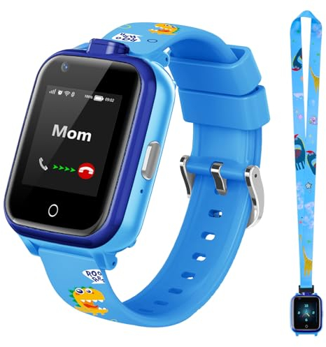 jianyana 4G Smartwatch Kinder mit GPS und Telefon, Kinder Smartwatch mit SOS-Anruf, Wecker, Musik-Player, Kamera, Spiele, Kids Smart Watch für 3-14 Jahre Jungen Mädchen Geburtstagsgeschenke
