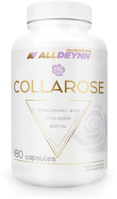 ALLDEYNN Collarose Collagen Capsules - Bovine Collagen Hydrolysate with Hyaluronic Acid, Biotin and VIT C - Anti Aging Skin Treatment - Hair Supplements for Women - 180 Caps