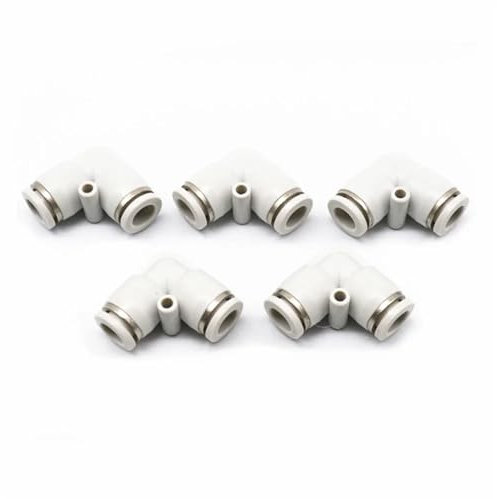 White L Shaped Elbow 4mm to 16mm OD Hose Tube One Touch Push in Air Pneumatic Fitting Quick Connector Fittings Plastic Gas (Color : 8mm)