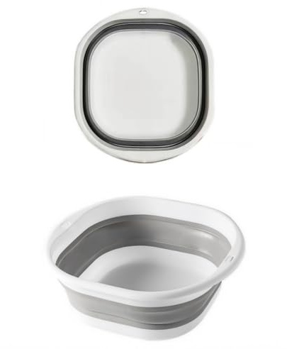 Collapsible Washing Up Bowl, Portable Laundry Tub, Multifunctional Water Storage Tub, Space Saving Folding Washtub for Travel Camping Kitchen Sink Hiking Motorhome Loopunk