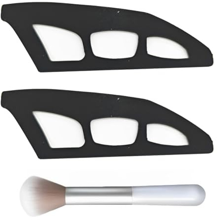 OHREN 2 piezas, nueva guía para sombras de ojos profesionales, ayuda para maquillaje plantilla de ojos, herramienta rápida para sombras, kit de herramientas, eyeliner, con pincel eyeliner.