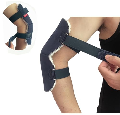 Vogana 1 Piece Elbow Protectors Sore Protector Bed Sore Protector Soft Synthetic Plush Bedsores Adjustable For Bedsores Pressure Sores Shoulder And Knee Protection Dark Blue