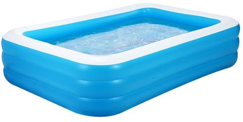 Aufblasbare Pool,Planschbecken Rechteckig Schwimmbecken Groß Familienpool für Hinterhof,Garten,Balkon 150cmx100cmx50cm