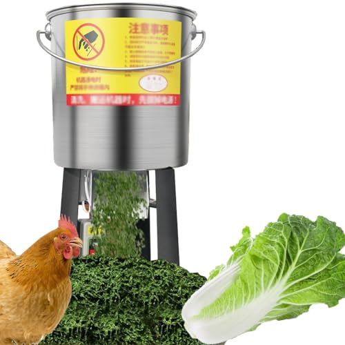 Procesador de alimentos y picador de acero inoxidable resistente con 4 cuchillas, cortador de verduras para alimentación de aves de corral, equipo agrícola para pollos, patos y cerdos