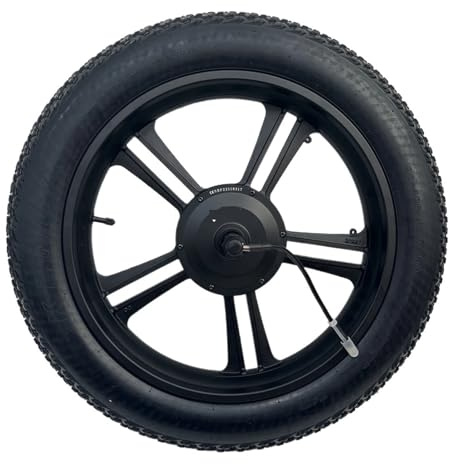 20-tums 36/48V 500W Borstlös Navmotor Med Integrerat Hjul For Fatbike, Snöcykel, 170 Mm Gaffelände 20x4.0-däck Kraftfull Motor