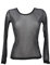 Miss Rouge T-Shirt, Top aus Voile, Glänzend/Glitzer, Schwarz , Einheitsgröße
