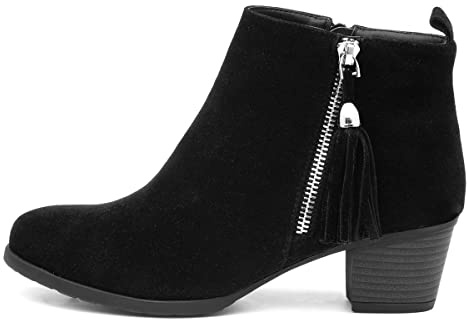 Lilley Mel Womens Black Faux Suede Heeled Boot - Size 4 UK - Black