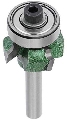 R1/R2/R3 Woodworking Milling Cutter 4 Teeth Trimming Cutter Edge Trimmer Router Bit Tungsten Steel for Trimming After Edge Banding(1/4 * R2)