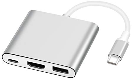 AISONK Conversor AV multipuerto USB-C a HDMI 4K, USB 3.1 Tipo C a HDMI para MacBook Pro/S8+/S9+/proyector/Monitor