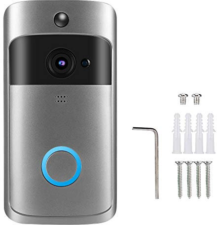 HONG Sonnette vidéo, interphone vidéo HD Smart WiFi Sonnette sans Fil système d'accès pour interphone caméra de Porte avec Communication bidirectionnelle, Pratique