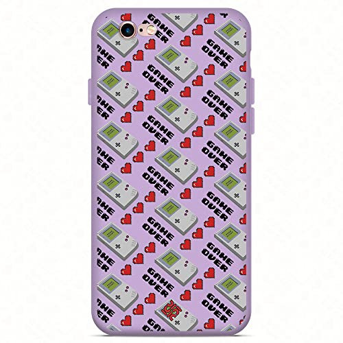 Movilshop Custodia in silicone morbido [ iPhone 6 / 6S ] Lilla [ Game Over ] Custodia liquida case antiurto
