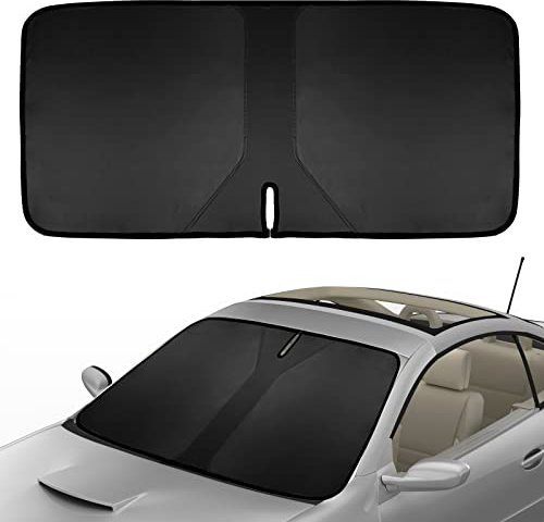TSLBW Car Windscreen Sun Shade Double Layer UV Protector Foldable Seamless Windshield Sunshade Cover 140 x 70cm