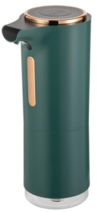 Dispensador de jabón automático, 250 ml, 1200 mAh, batería recargable, dispensador de jabón para cocina, para baños adecuados, cocinas, hotel (Verde)