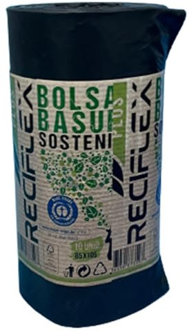 Almericorp Bolsa de Comunidad Negra 120L, 50 Bolsas Resistentes - 5 Paquetes de 10 unidades, medida 85x105, resistentes Galga 90, antigoteo, para jardín, cocinas, profesional