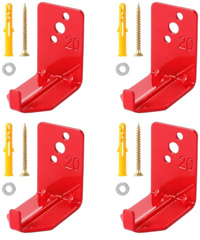 4 Stück Feuerlöscher-Halterung & Halterungen, Universal-Feuerlöscher-Wandhalterung, bis 15 bis 18 kg, Aufhängerhaken für Feuerlöscher, Halterung für trockene Chemikalien und Wasserlöscher