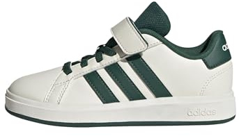 adidas Unisex - Bebis Grand Court 2.0 Shoes Kids, Off White/Collegiate Green/Core Black, 23 EU