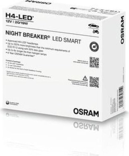 Osram H4 NIGHT BREAKER LED SMART +330% StVZO-Konforme Werkstatt Profi-Set 2St