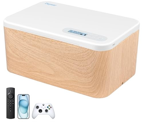 Dayear - Scatola di sicurezza con timer, con serratura, per telefoni, videogiochi, social media, snack, blocco orario (venatura del legno)