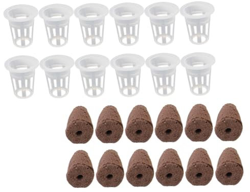 BAZEITFLOW 12ensembles Paniers De Hydroponique Bacs De Culture Soilless pour Plantes Vertes Et Jardins pour Orchides Tomates Et Poivrons