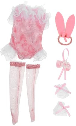 Yardwe 1 Satz Puppenkleidung Puppen Accessoires Puppen Puppen Skirt Sicherheitsmaterial Puppen Hasenkostüm für Mädchen Puppensachen Kleidung für Puppen Polyester
