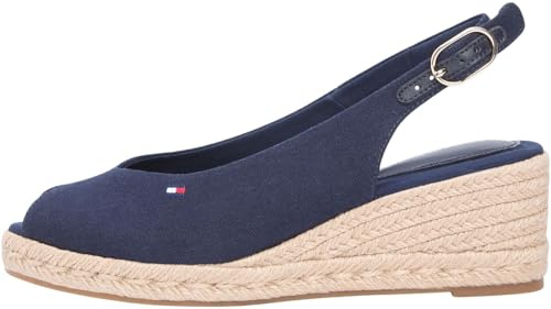 Tommy Hilfiger Women's Mid Wedge Espad Slingback Fw0fw09228Wedge Espadrilles