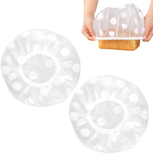 2 pezzi di pellicola di fermentazione per alimenti, copertura per lievitazione, pasta di pane, ciotole, riutilizzabili ed elastici