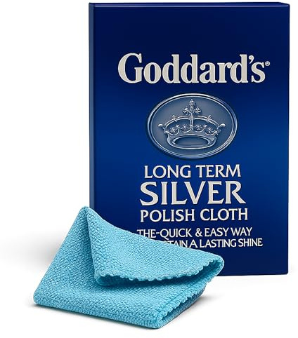 Goddard's Silver Polish Cloth - Long Term Silver Polish Cloth for Cleaning Silver Jewelry, Gold, Dinnerware, Silverware, Antiques - Quick and Easy Way to Maintain Long Lasting Shine