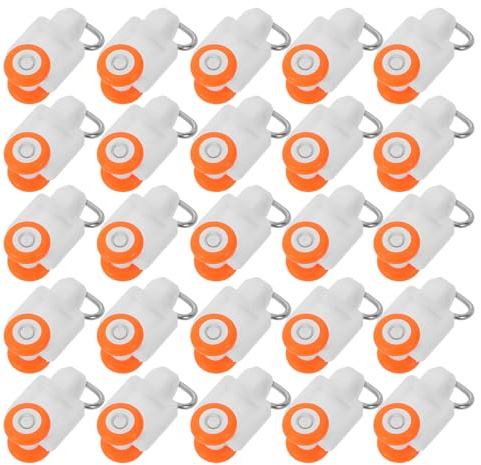 NUOBESTY Galets de Glissement pour Rail de Rideau en Plastique et Métal Poulie de Rail de Rideau de Plafond 120pcs Mouvement Précis Bruit pour Chambres et Environnements Silencieux