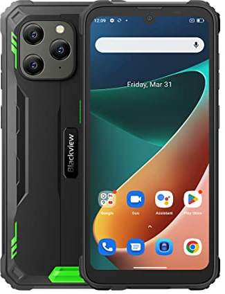 Blackview BV5300 Pro Rugged Smartphone, 6,1″ HD+ IPS Display, 12GB RAM + 64GB (espandibile fino a 512GB), Batteria 6580 mAh, Fotocamere 13 MP+8 MP, NFC, Dual SIM/GPS/Wi‑Fi, 2 anni di garanzia, Verde
